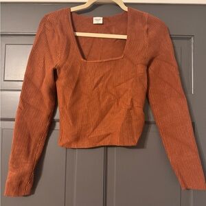 Abercrombie & Fitch Rust Long Sleeve Top